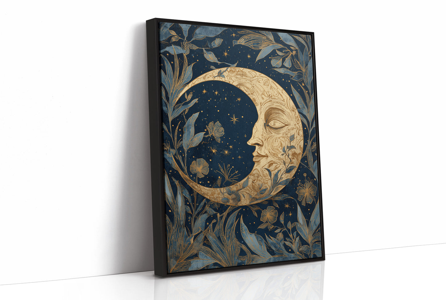 Midnight Blooms Around Lunar Face