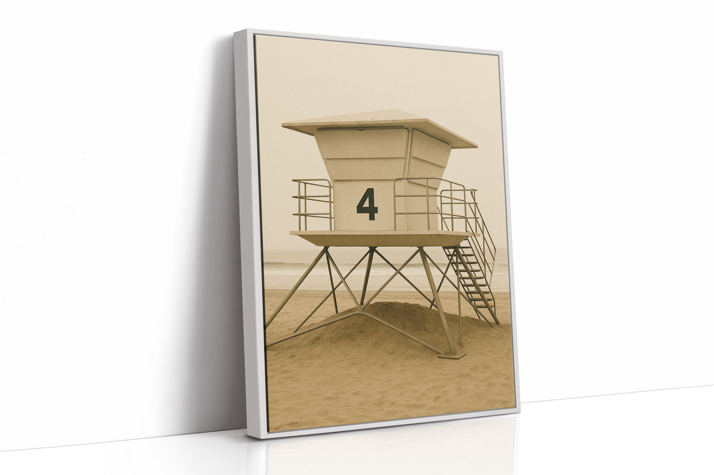 Lifeguard Tower No 4 in Sepia Calm