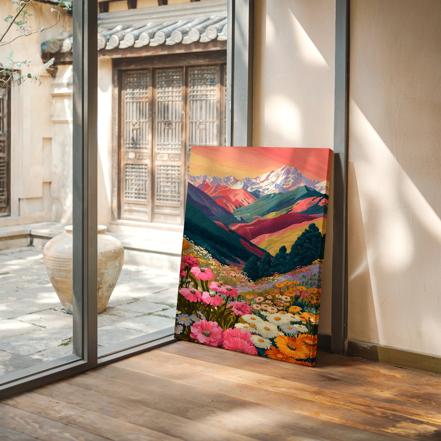 Mountains Adorned in Floral Splendor