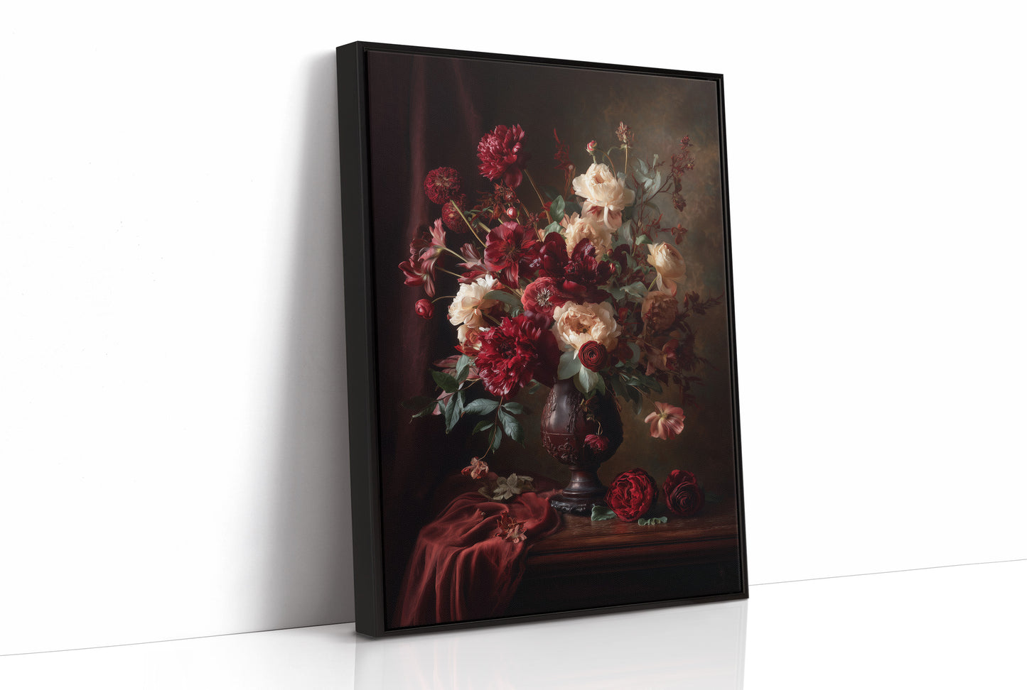Velvet Blooms Against Midnight Walls