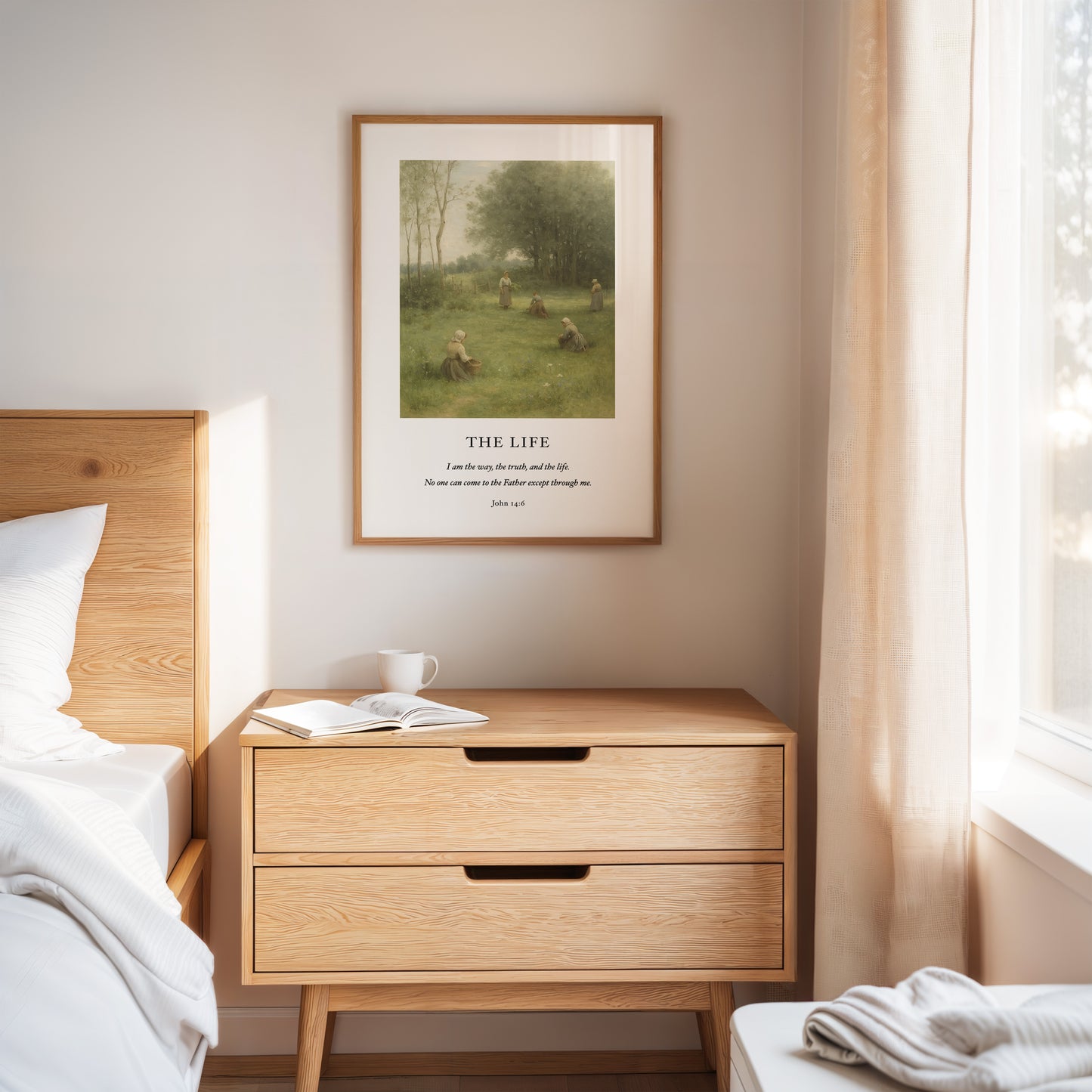 The Life John 14 Pastoral Scripture Print