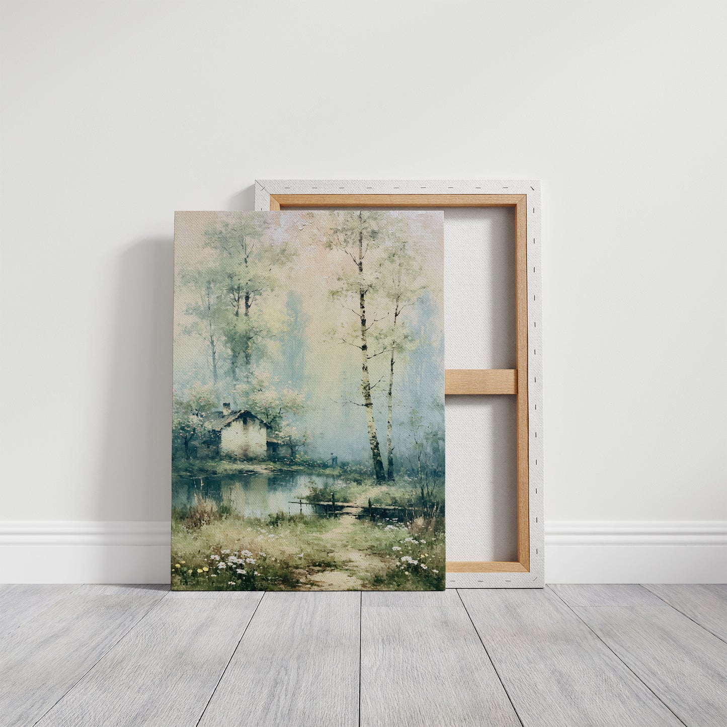 The Blossoming Cottage: Birches by the Garden Pond