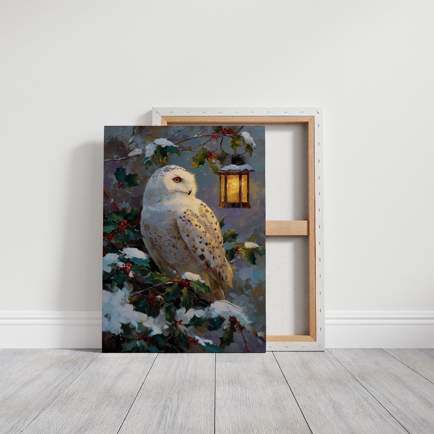 Snowy Owl By Lantern Glow