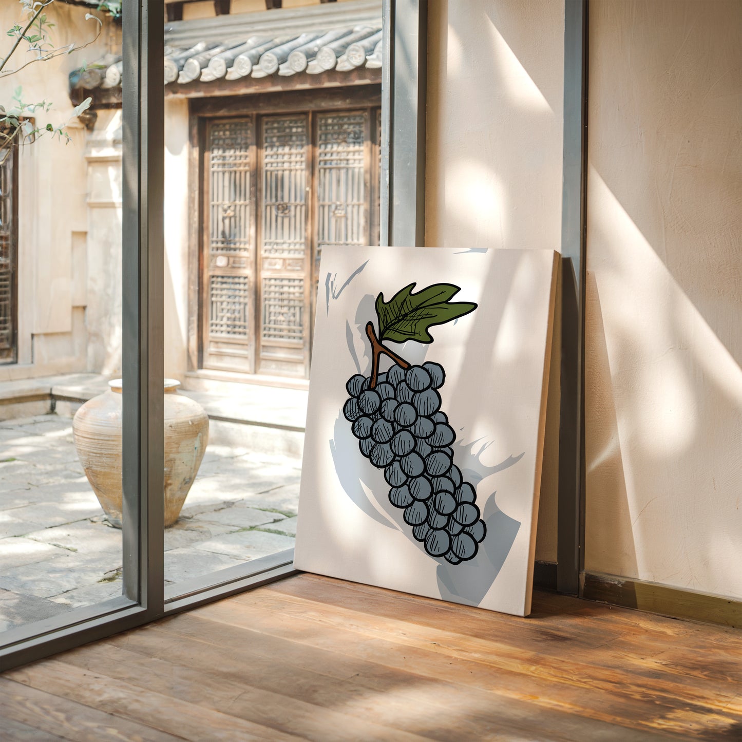 Vineyard Sketches In Steel Blue