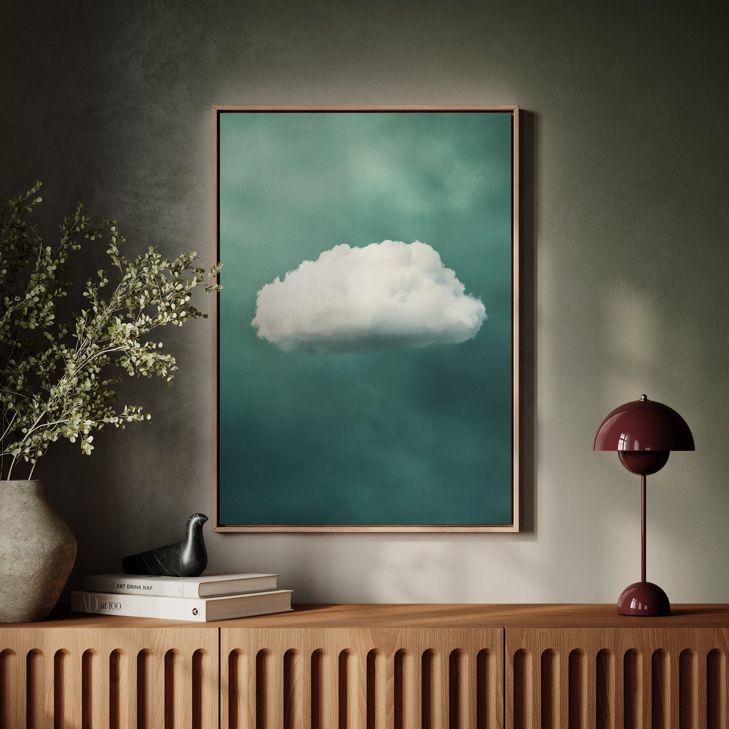 Gentle Cloud over Seafoam Sky