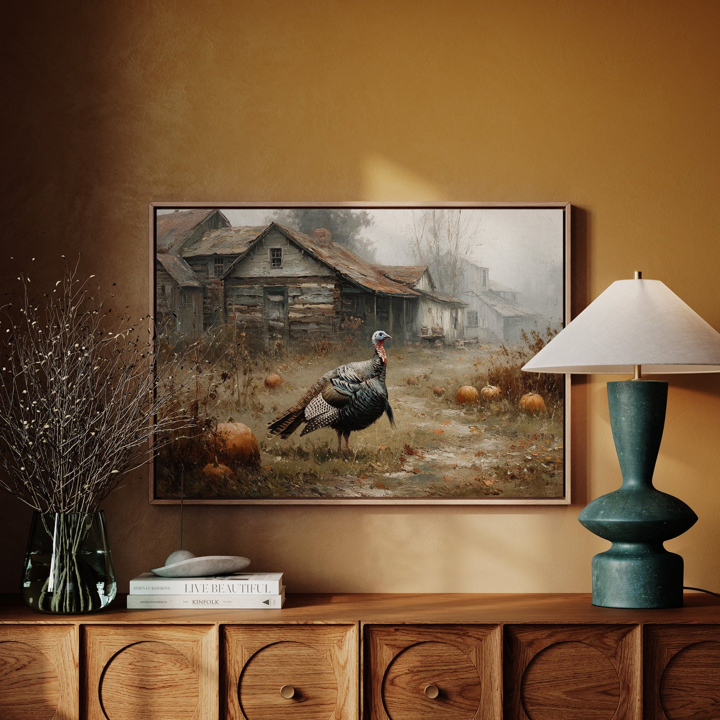 Wild Turkey's Autumn Farmhouse Patrol