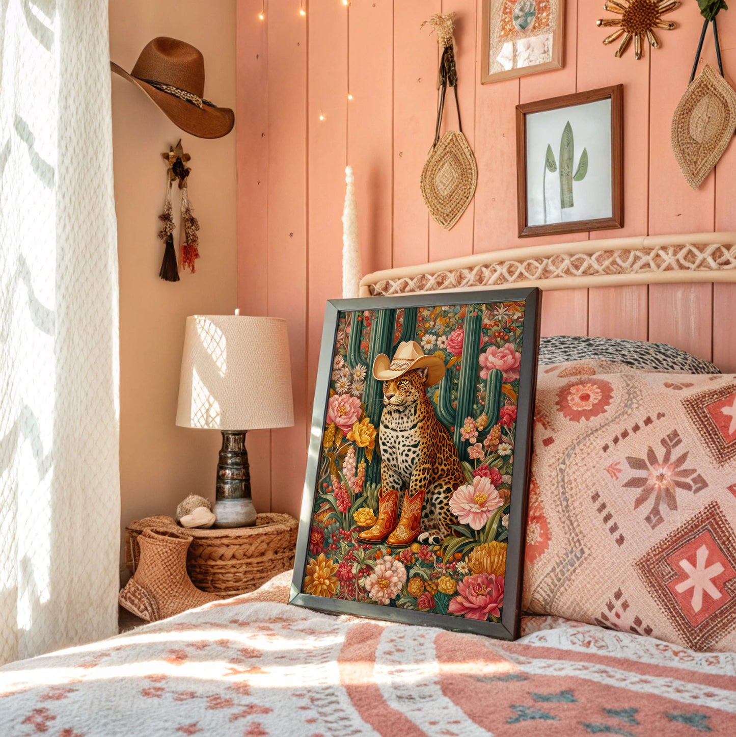 Desert Leopard Wears Cowboy Dreams