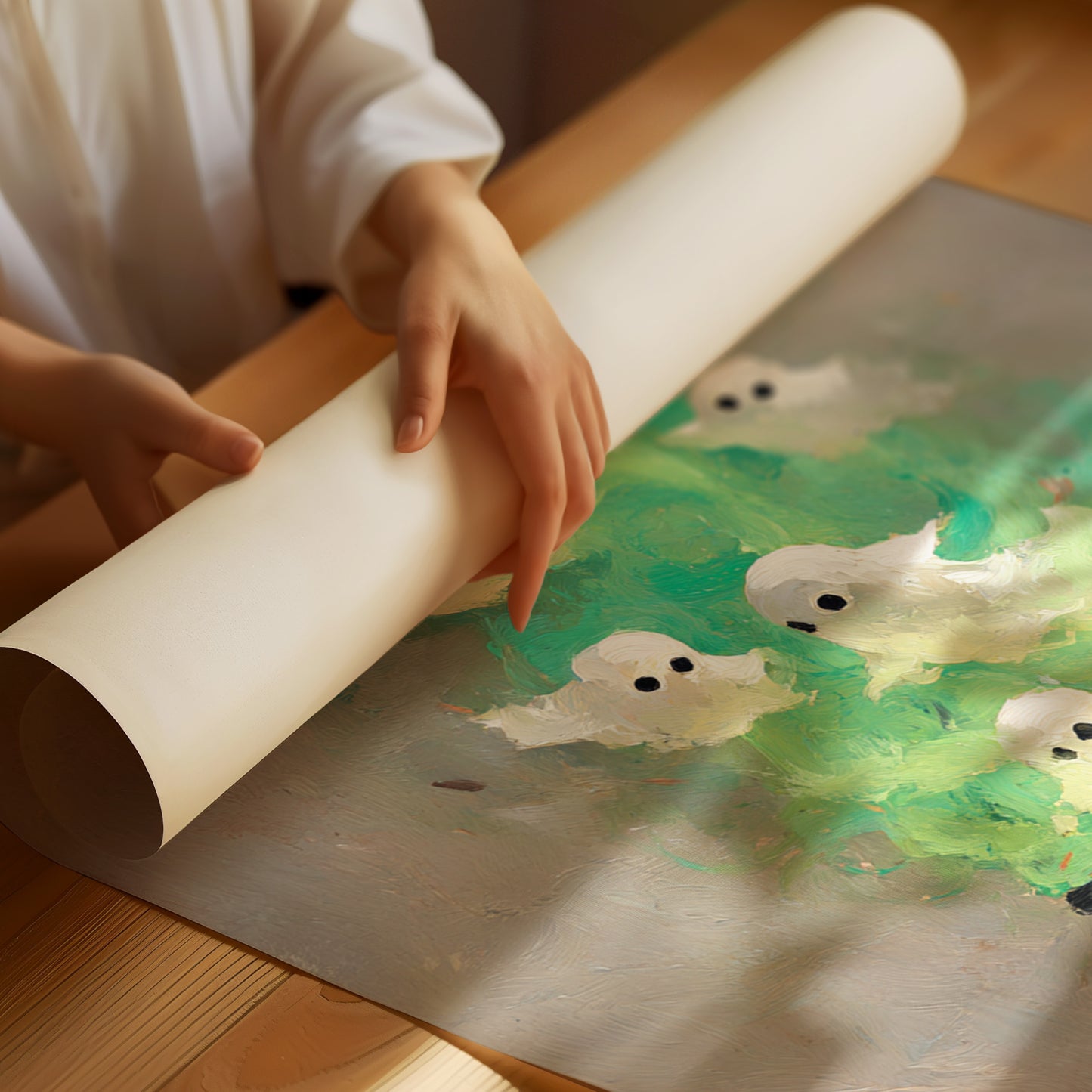 Spirits Dancing in Vibrant Mist