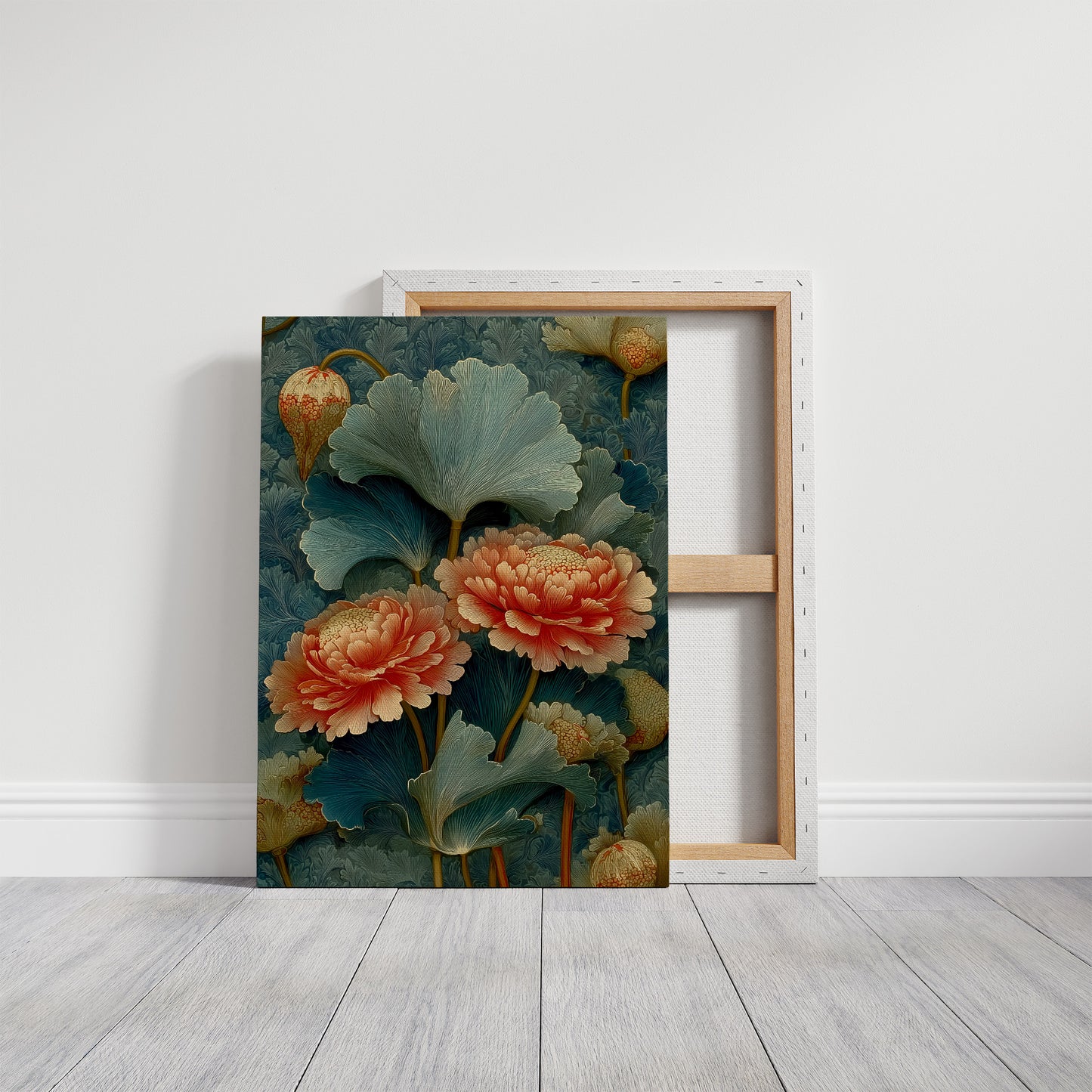 Coral in a Sea of Teal