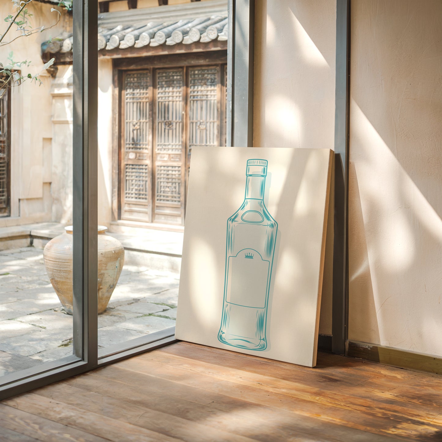 Azure Glass Catches Morning Light