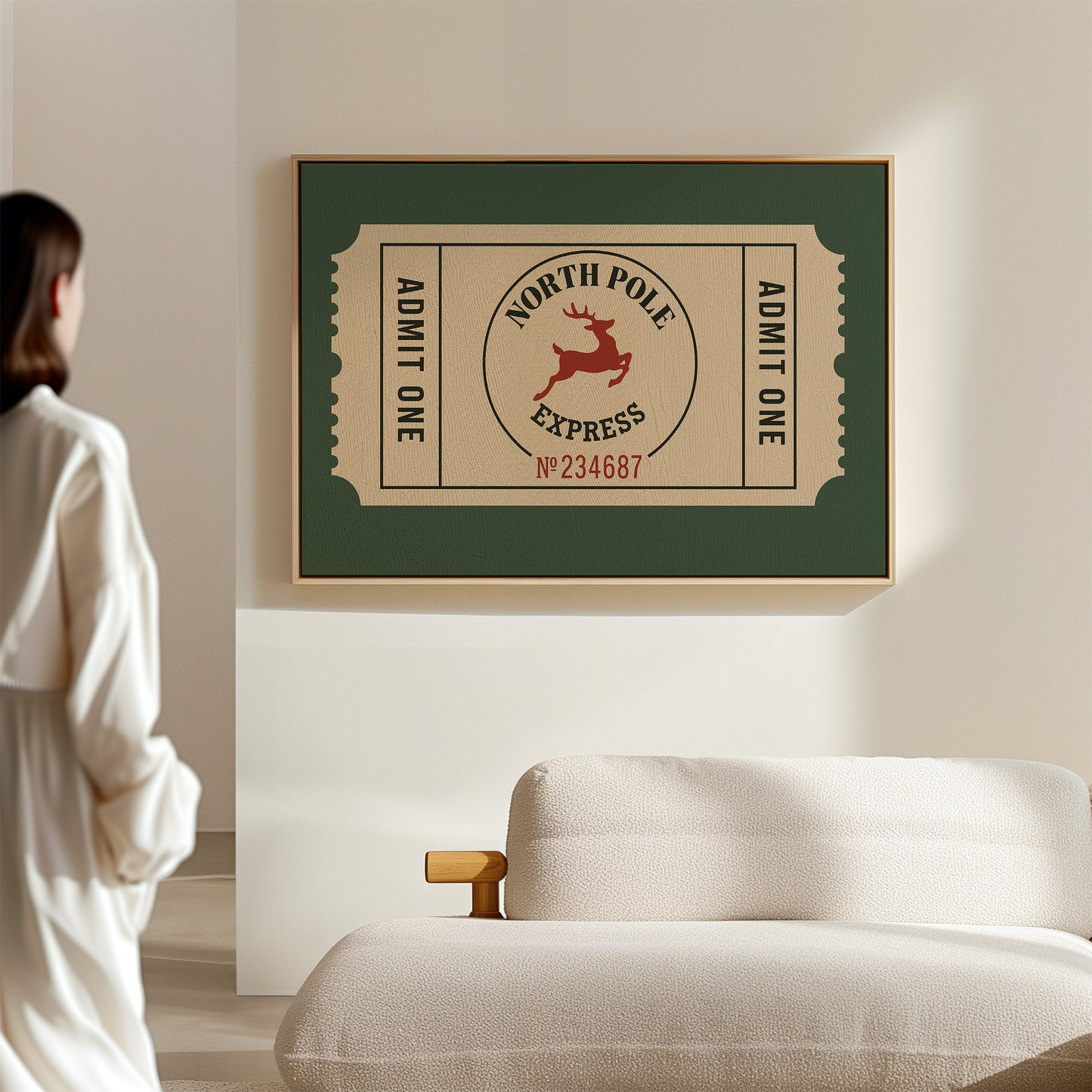 North Pole Express Ticket Print