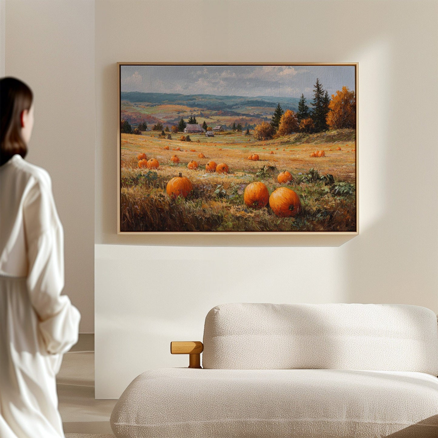 Pumpkins Rest In Rolling Hills