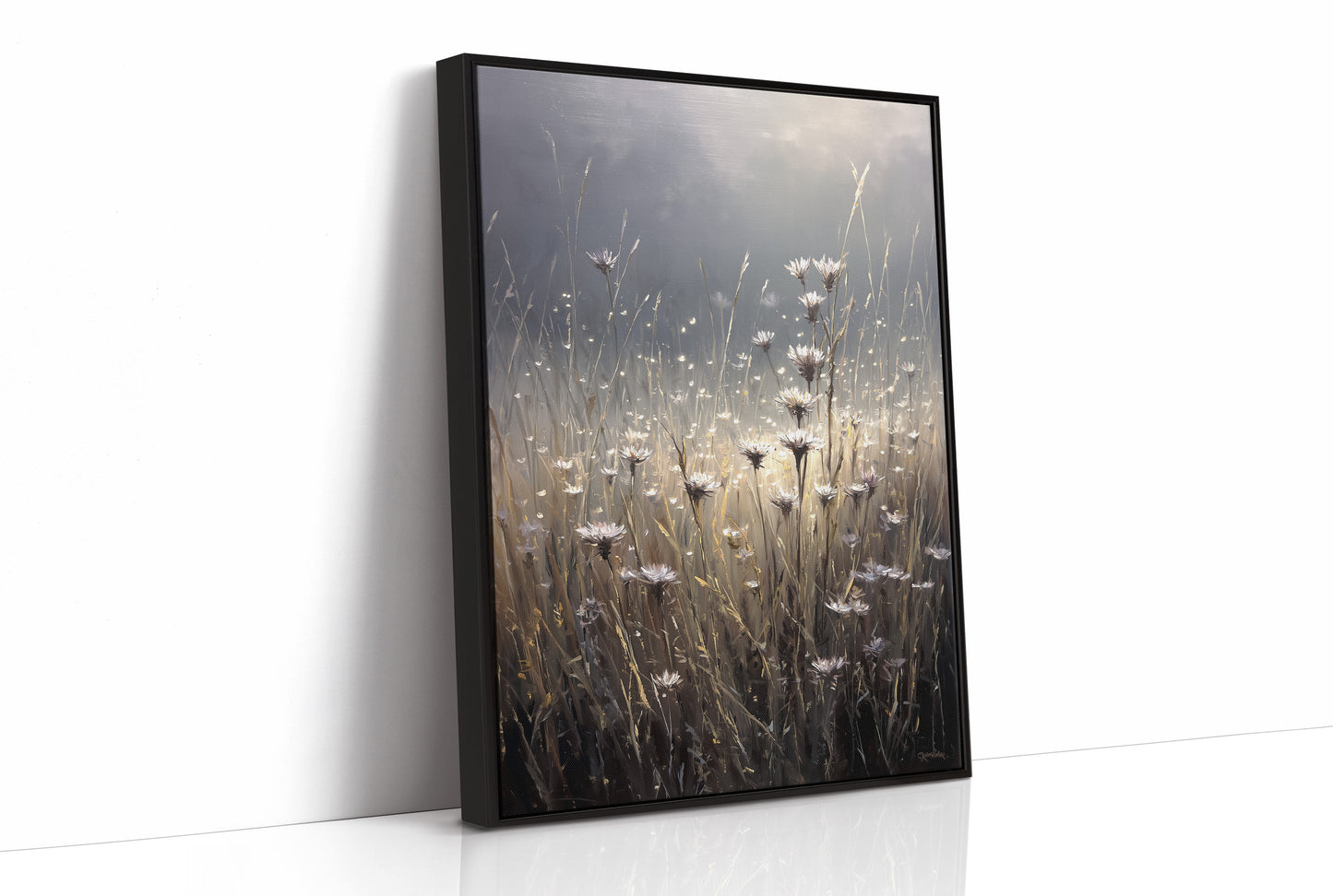 Daisies Bloom Against Twilight Sky