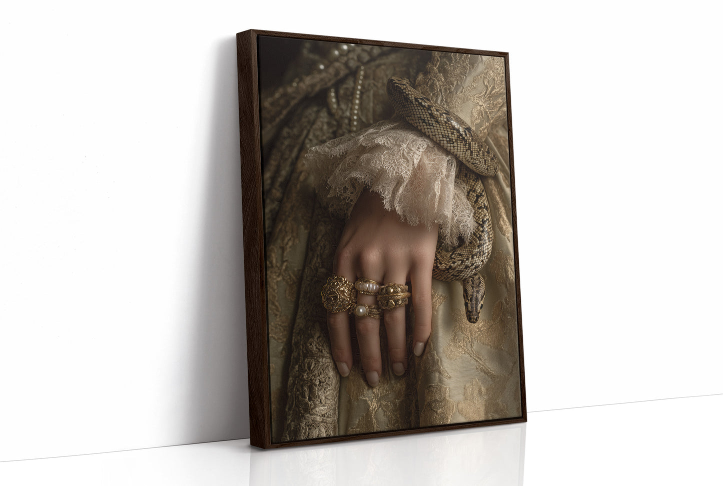 Serpent Coils Through Ancient Lace