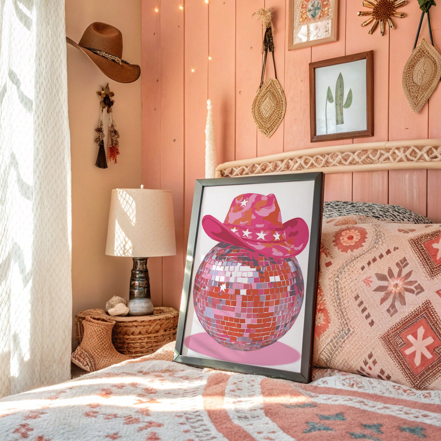 Disco Cowgirl Sparkles Pink Tonight