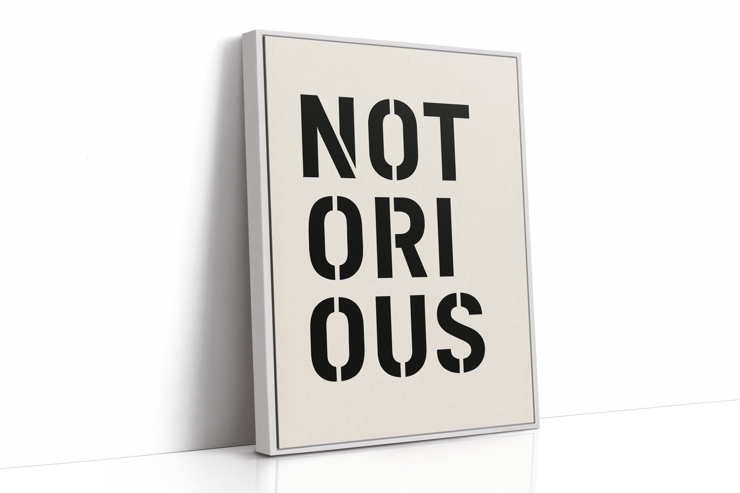 Notorious Bold Stencil Typography Print