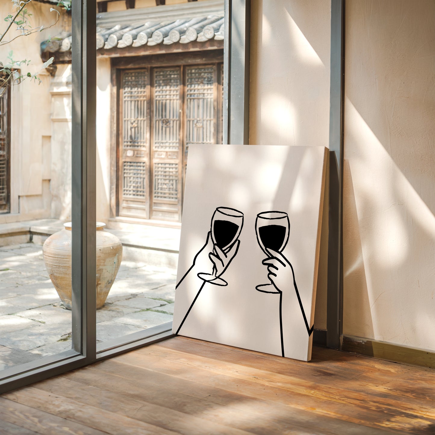 Wine Glasses Toast Silent Promises