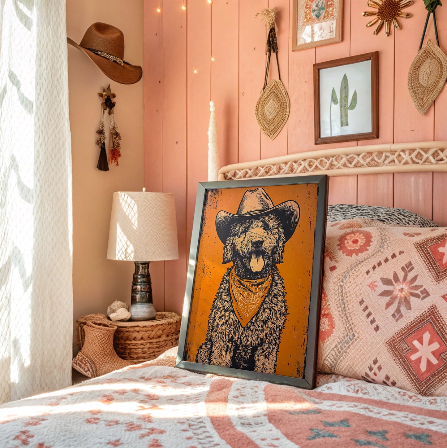 Ranch Hand Wags Through Copper Sunset