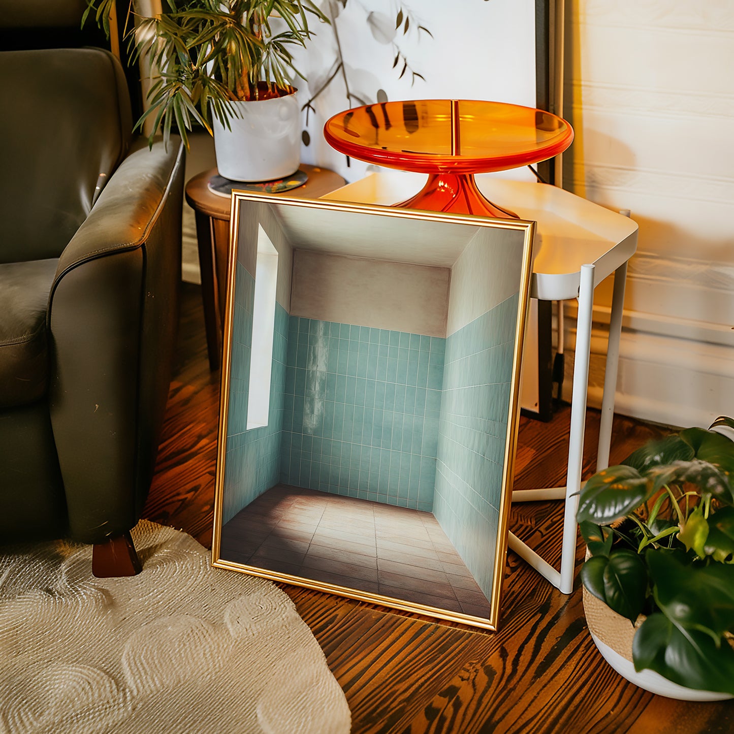 Morning Light Meets Mint Tiles