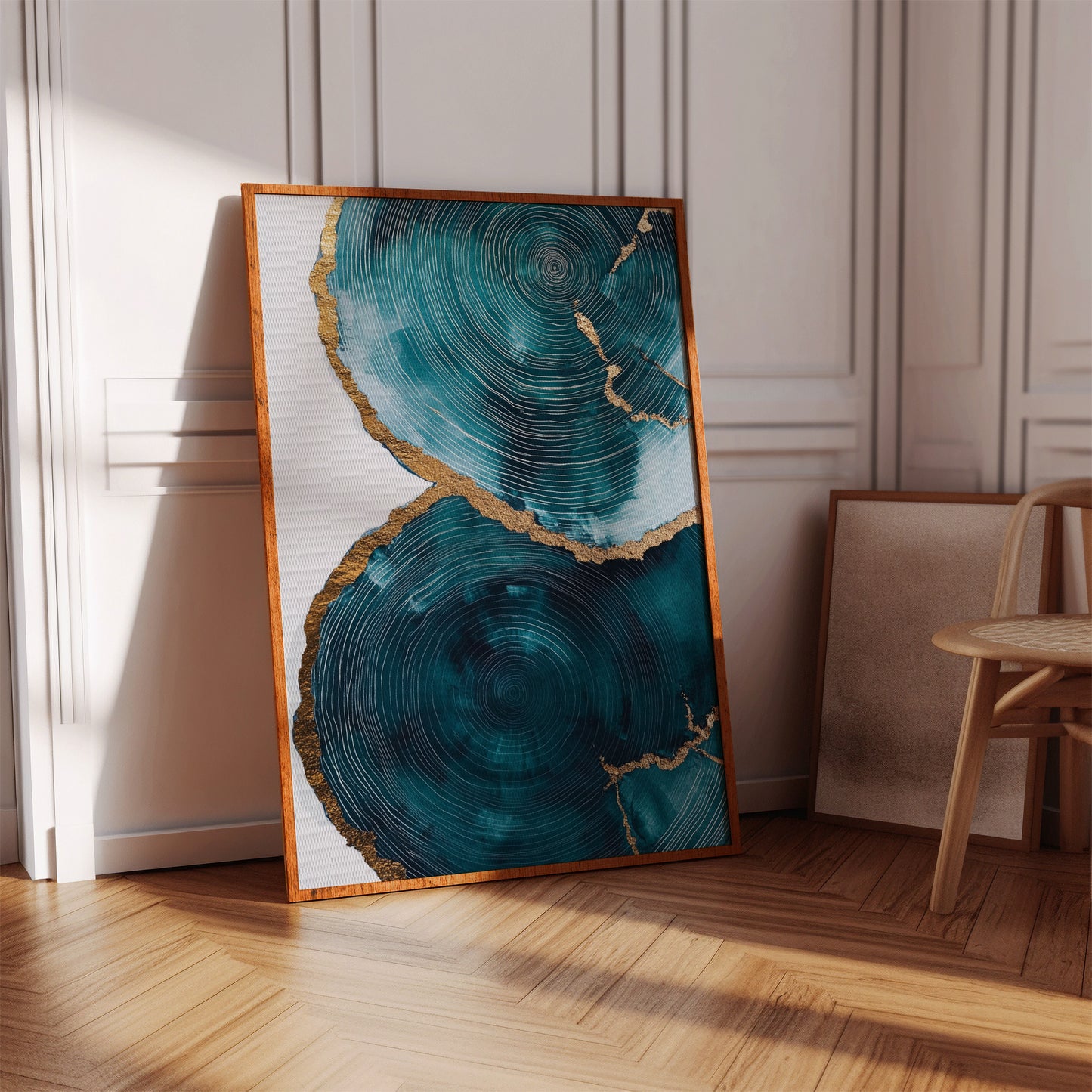 Emerald Echoes in Gold