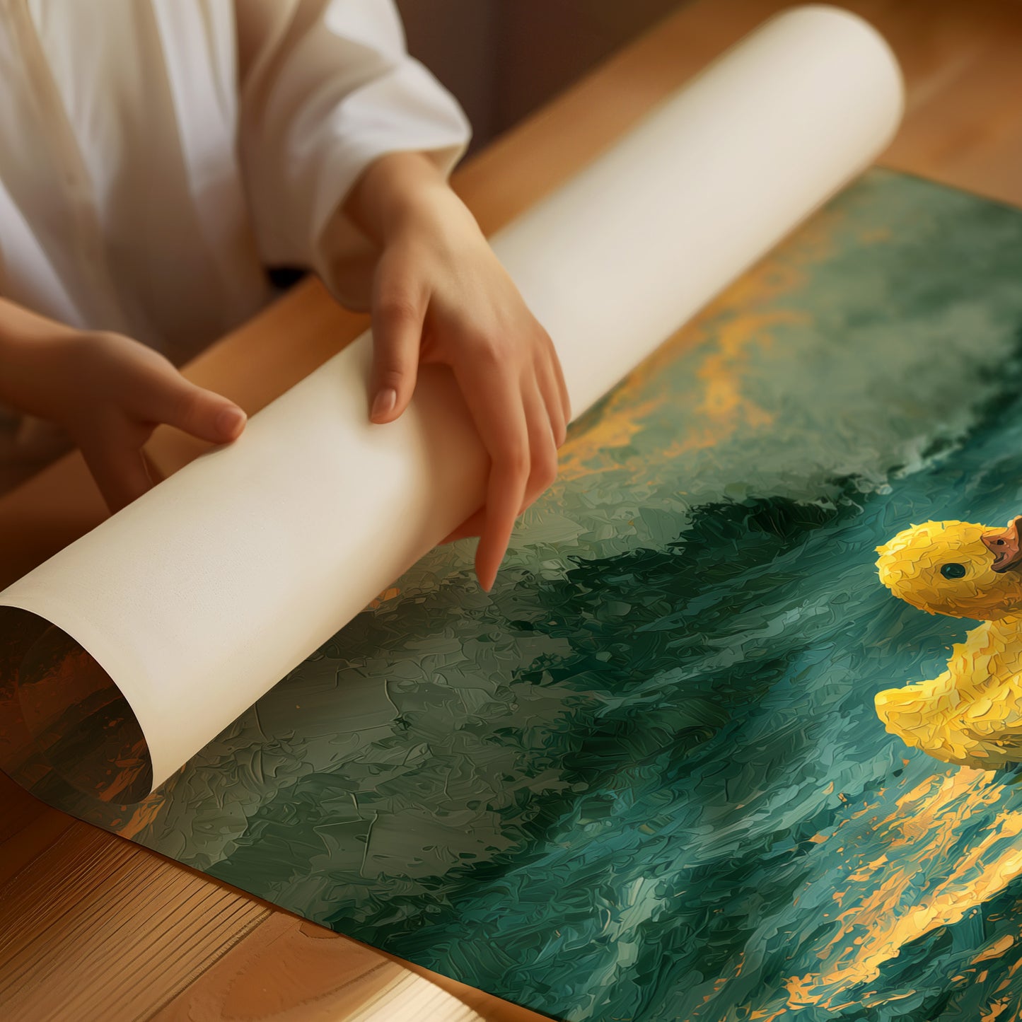 Duck Aglow at Sea