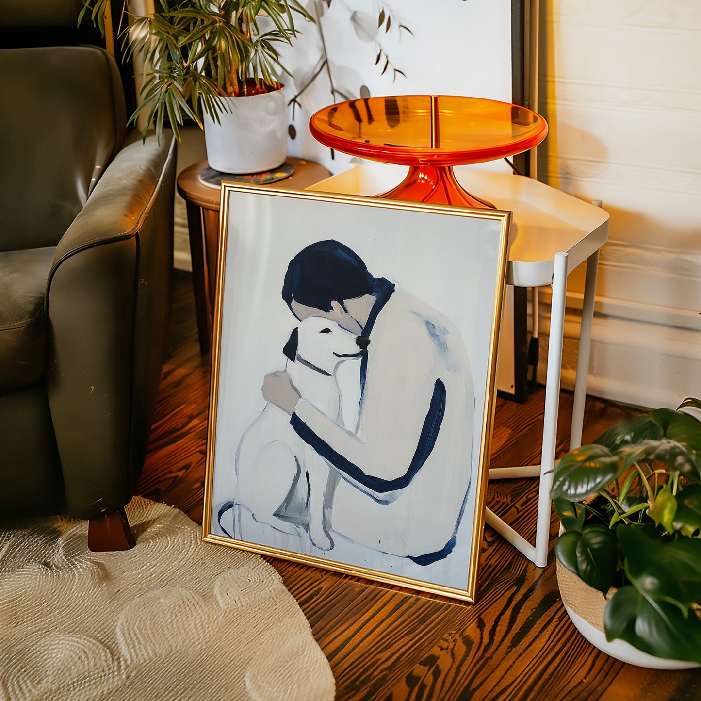 Loyal Hearts In Navy And White