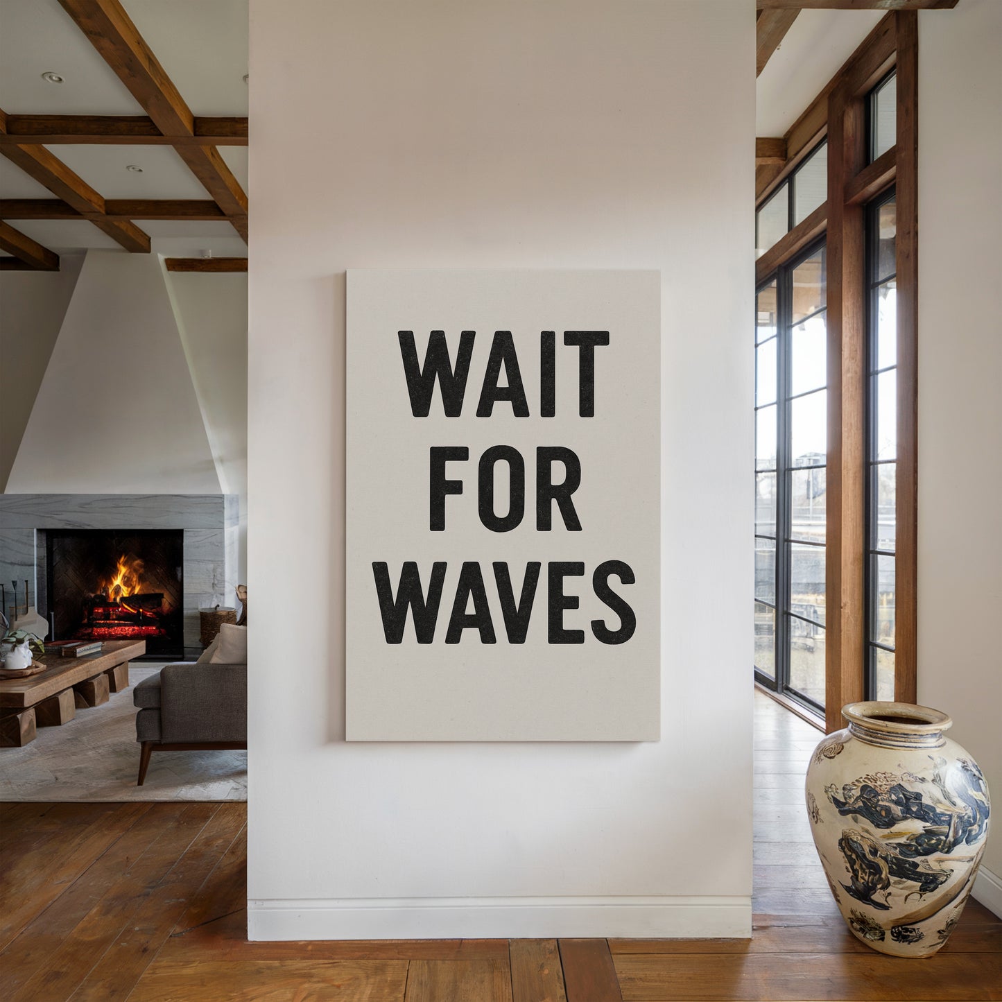 Wait for Waves Typography Print