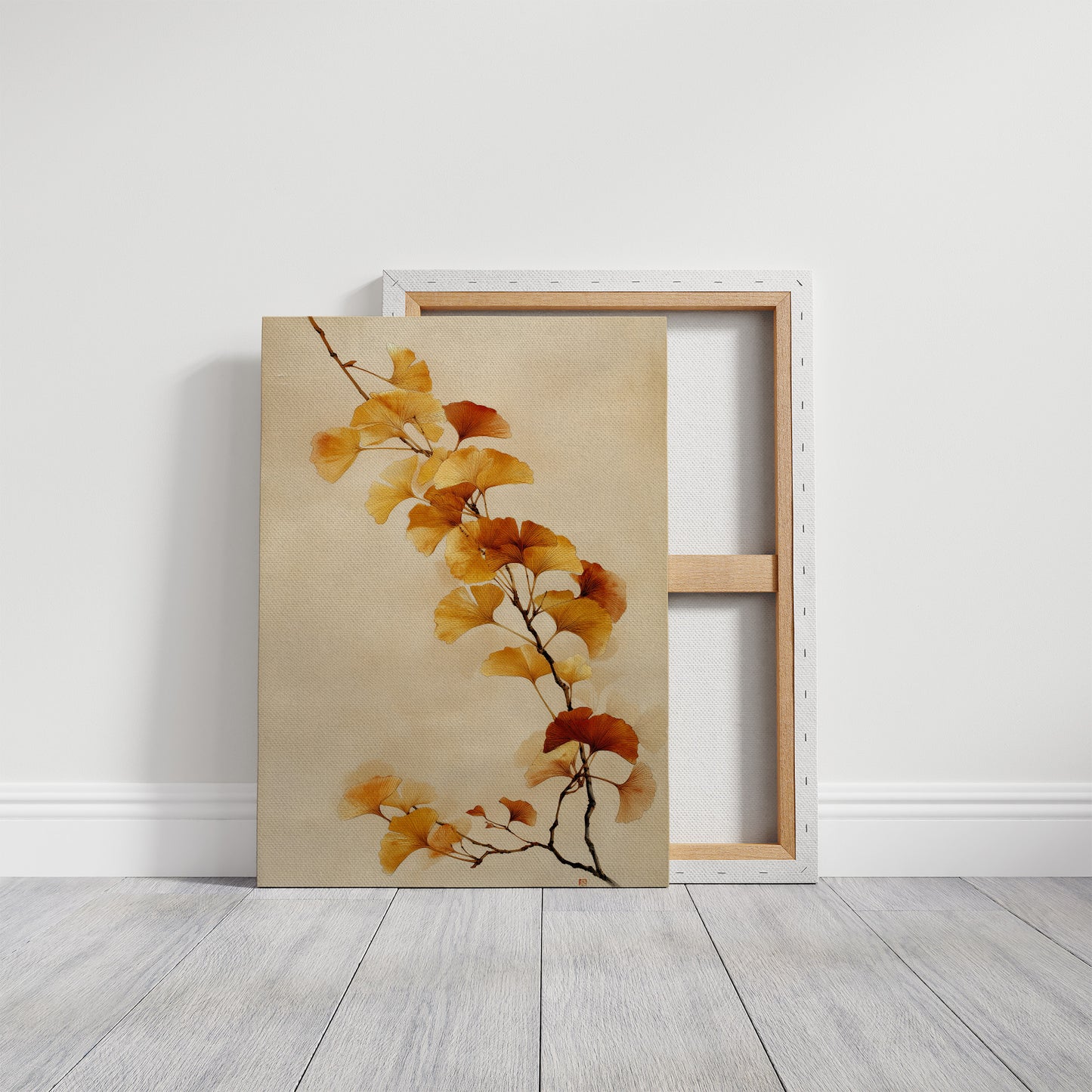 Golden Ginkgo Leaves Dance Softly