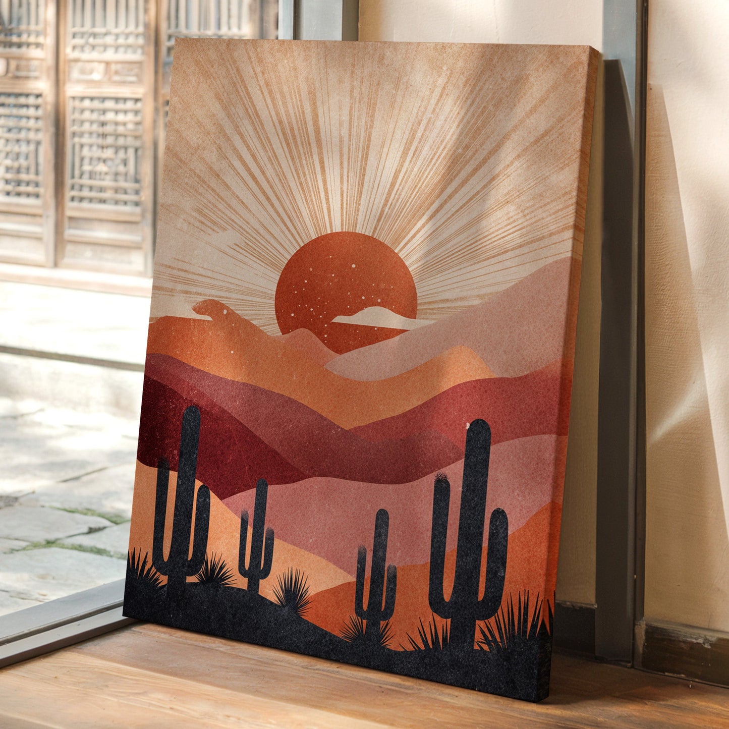 Desert Sunsets and Silent Sentinels