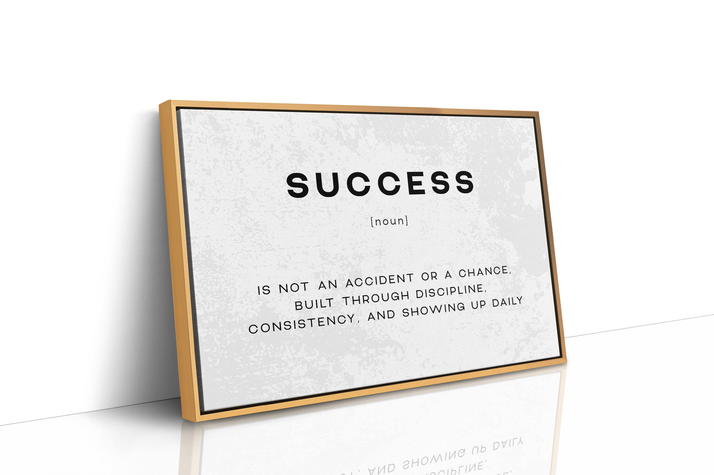 Success Definition Canvas Art | Bold Motivational Typography Print for Home Office, Gym or Entrepreneur Décor