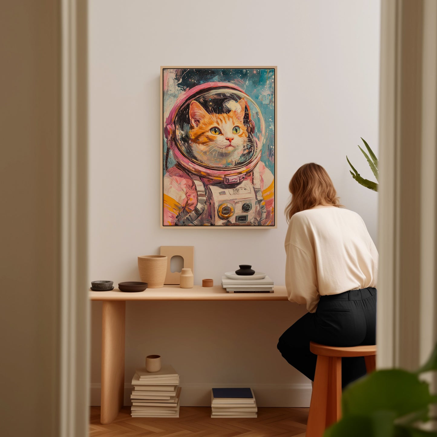 Galactic Catventure in Pink Spacesuit