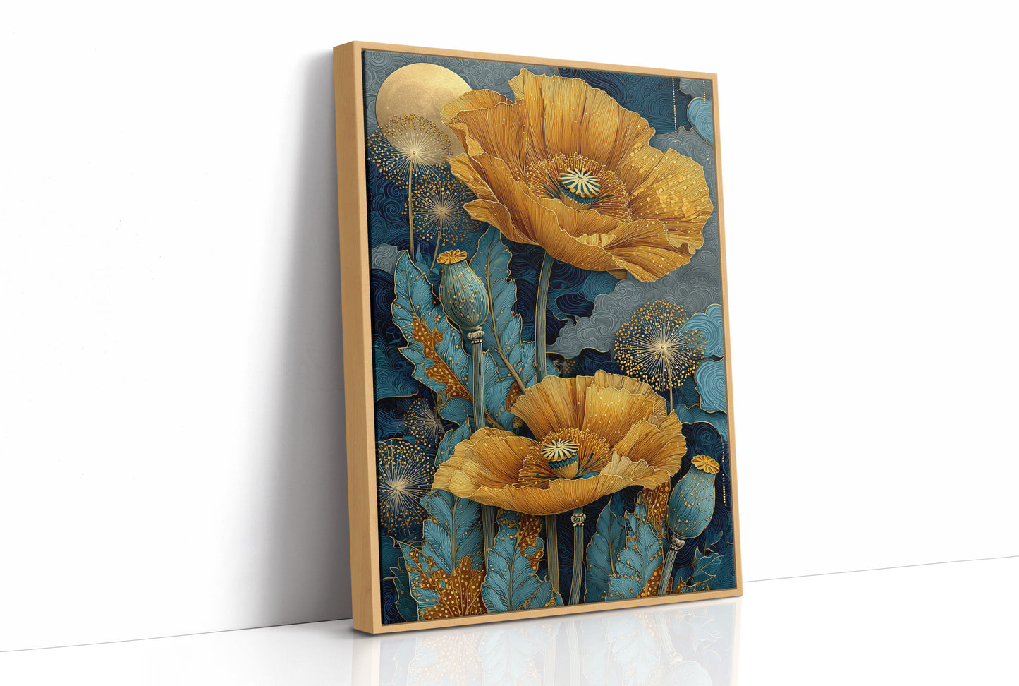 Gold Blooms Under a Quiet Moon
