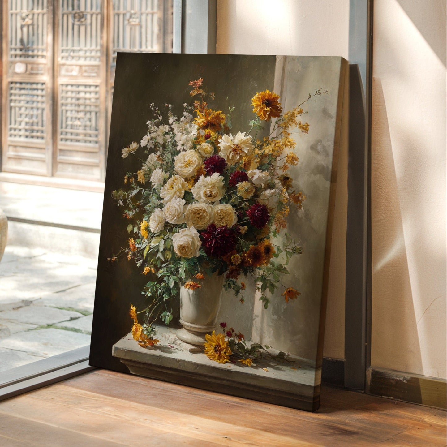 Roses And Dahlias Paint Autumn's Symphony