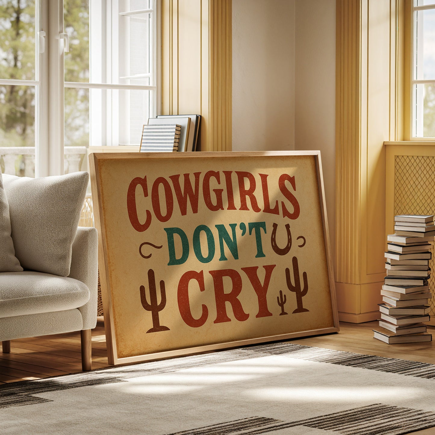 Cowgirls Don’t Cry Western Print