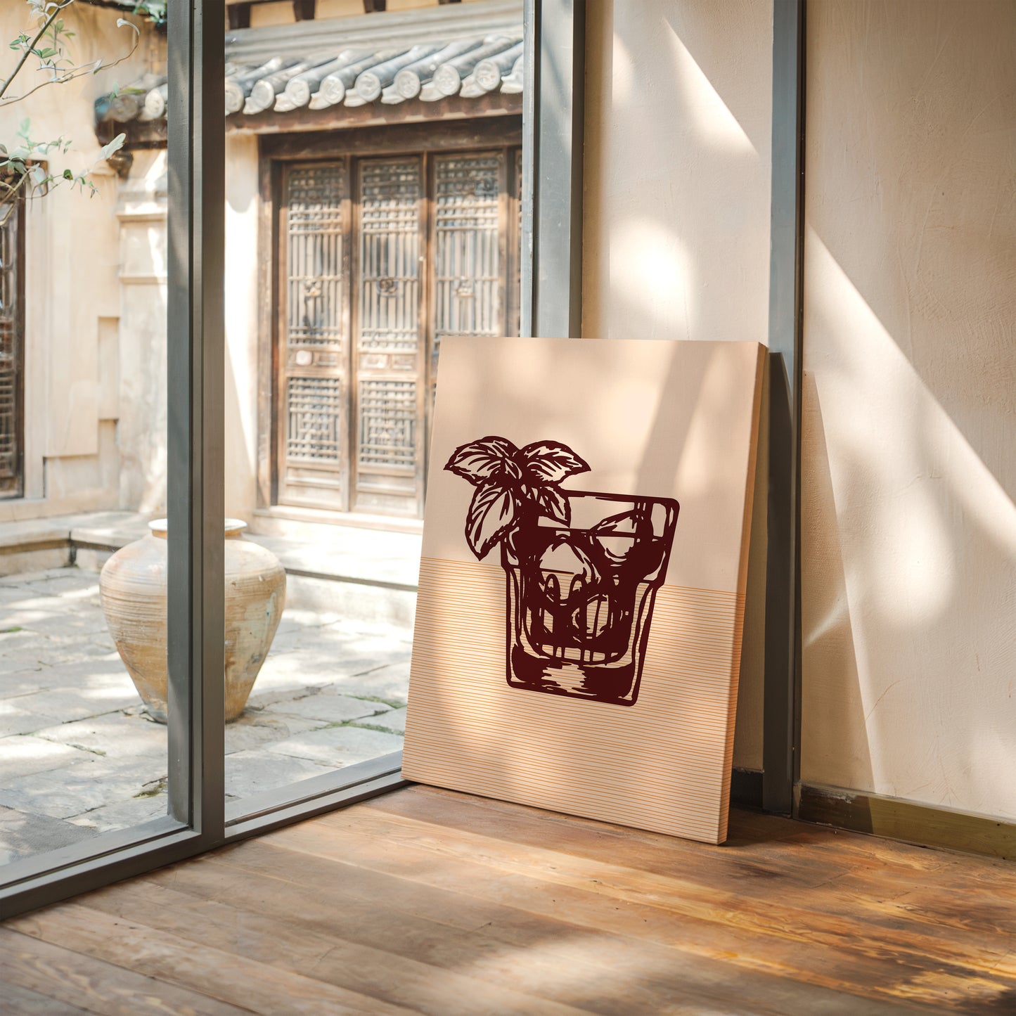 Mint Leaves Dance Above Bourbon