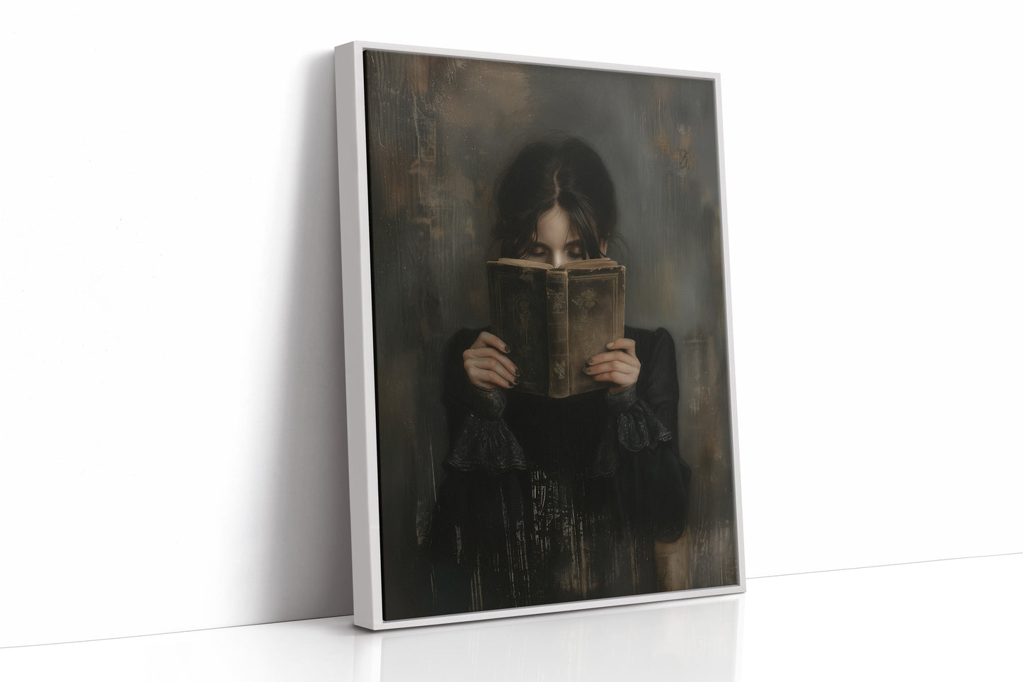 The Reader in Velvet Shadows