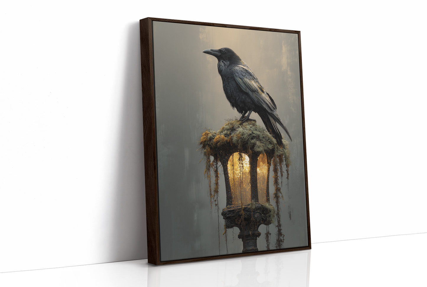 Raven Perches On Ancient Light