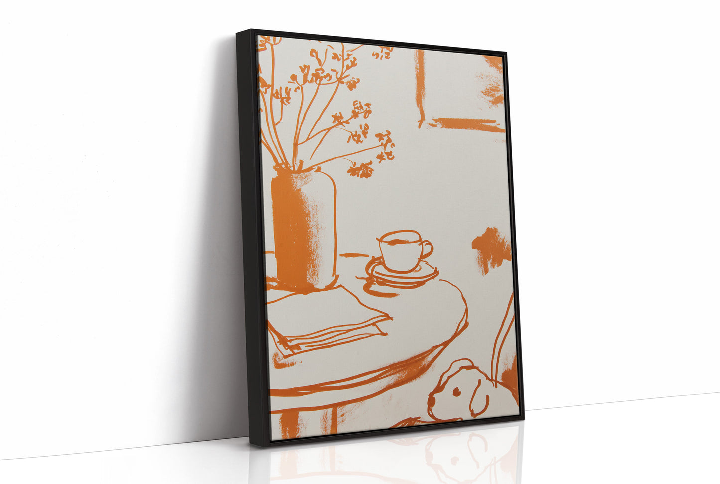 Tangerine Morning: Coffee and Wildflowers