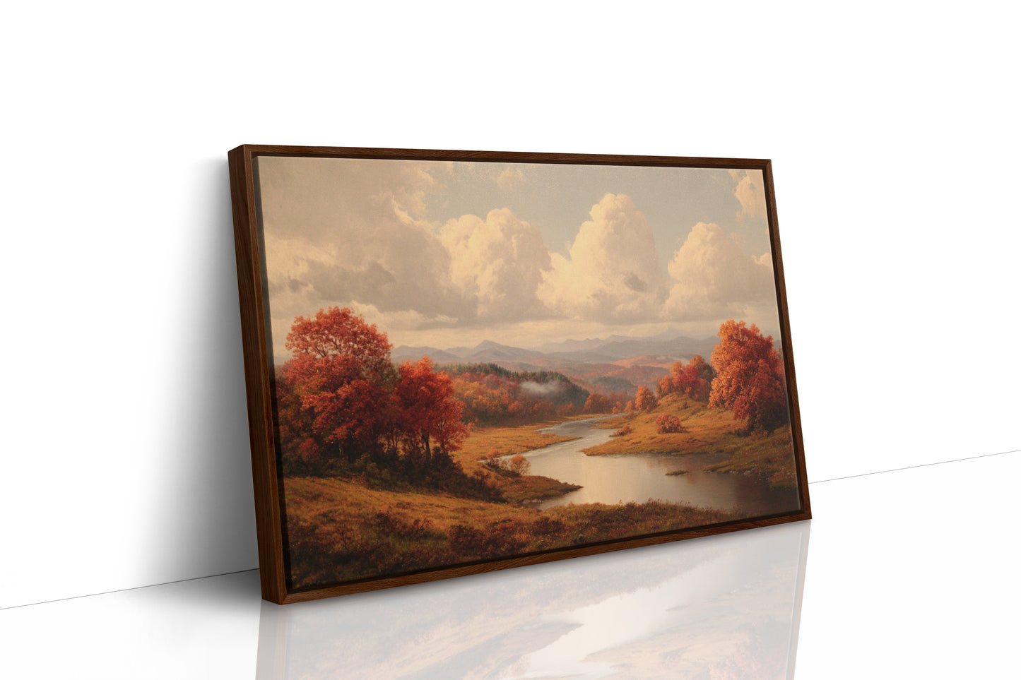 Autumn's Embrace Over Still Waters