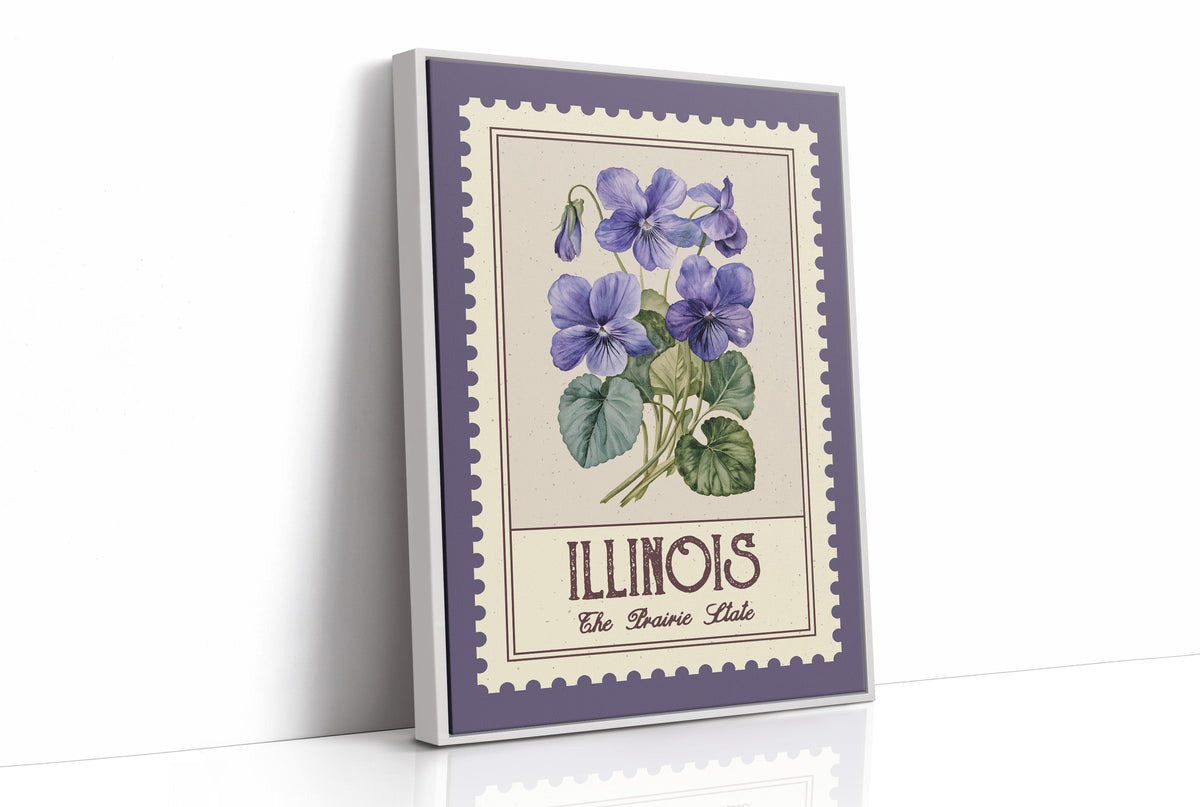 Illinois Violet Watercolor Stamp