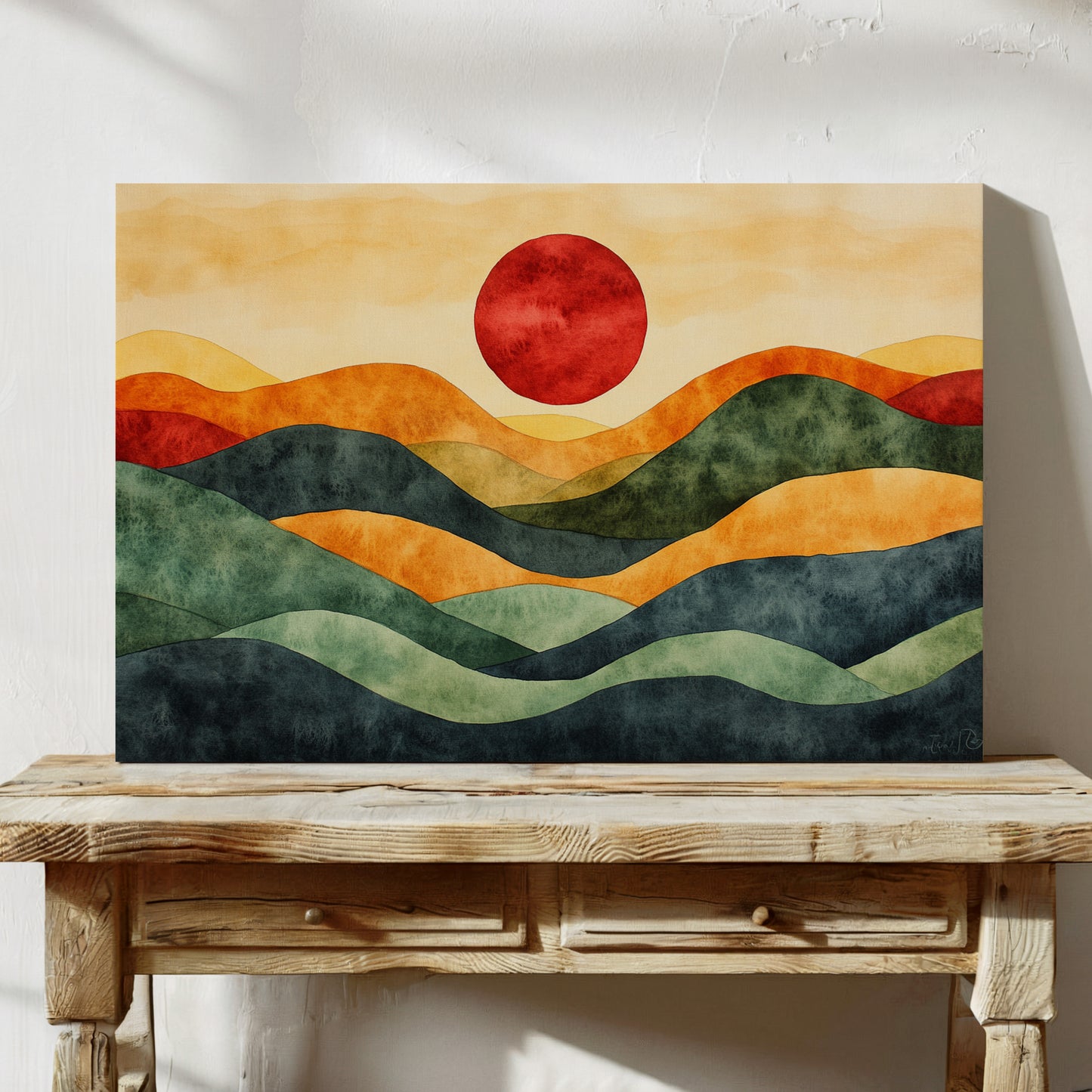 Rolling Hills Bow To Crimson Sky