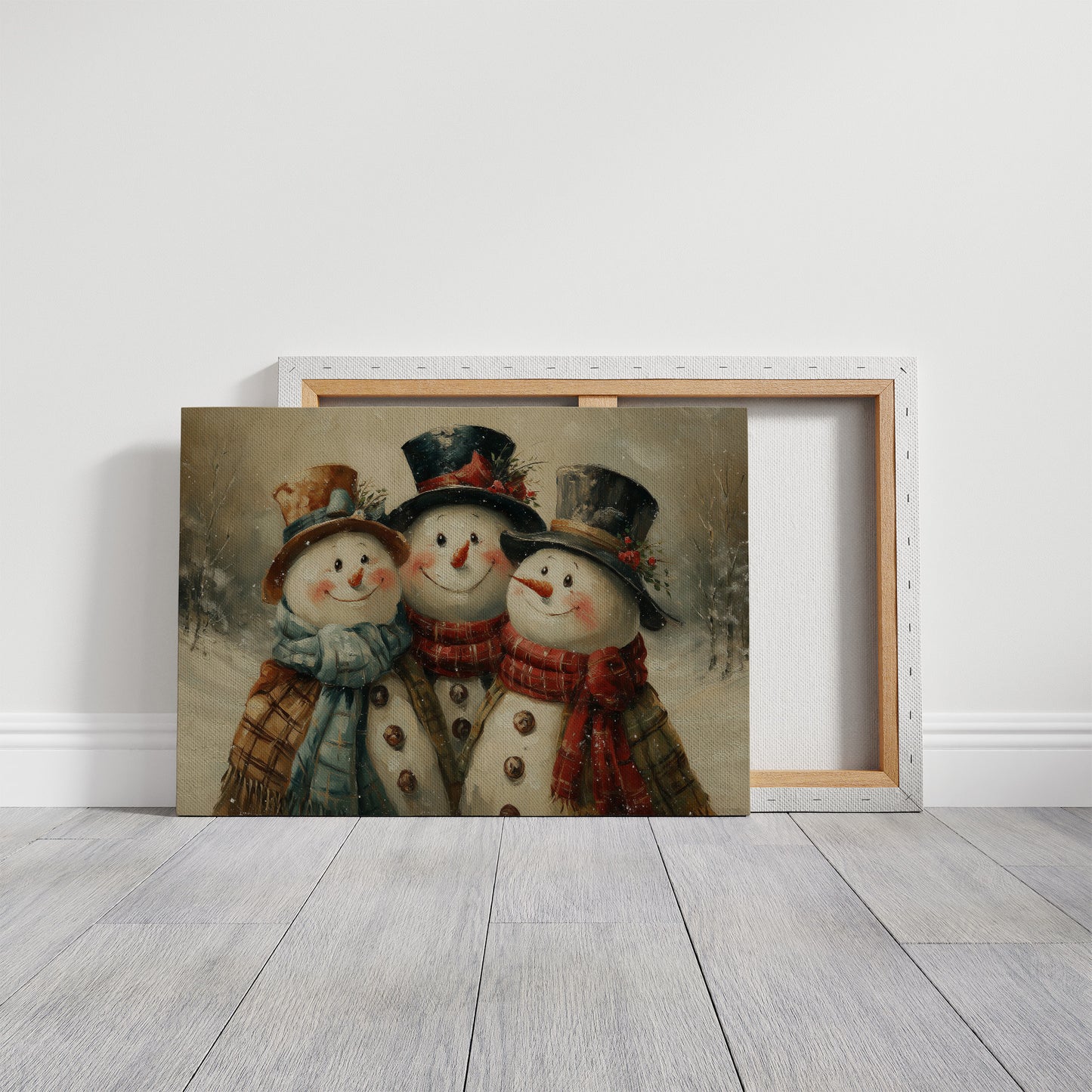 Three Smiles in Falling Snow