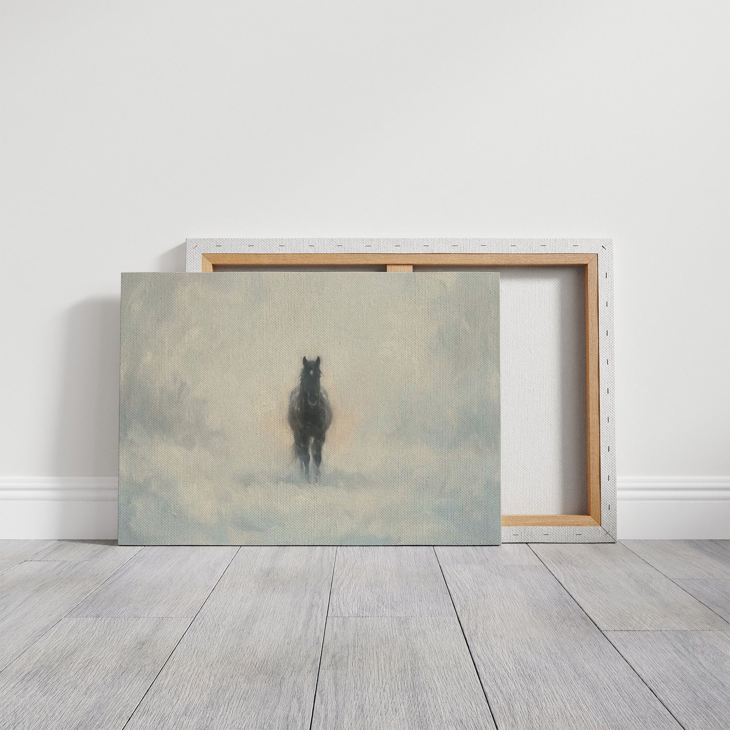 Black Horse Through the Mist