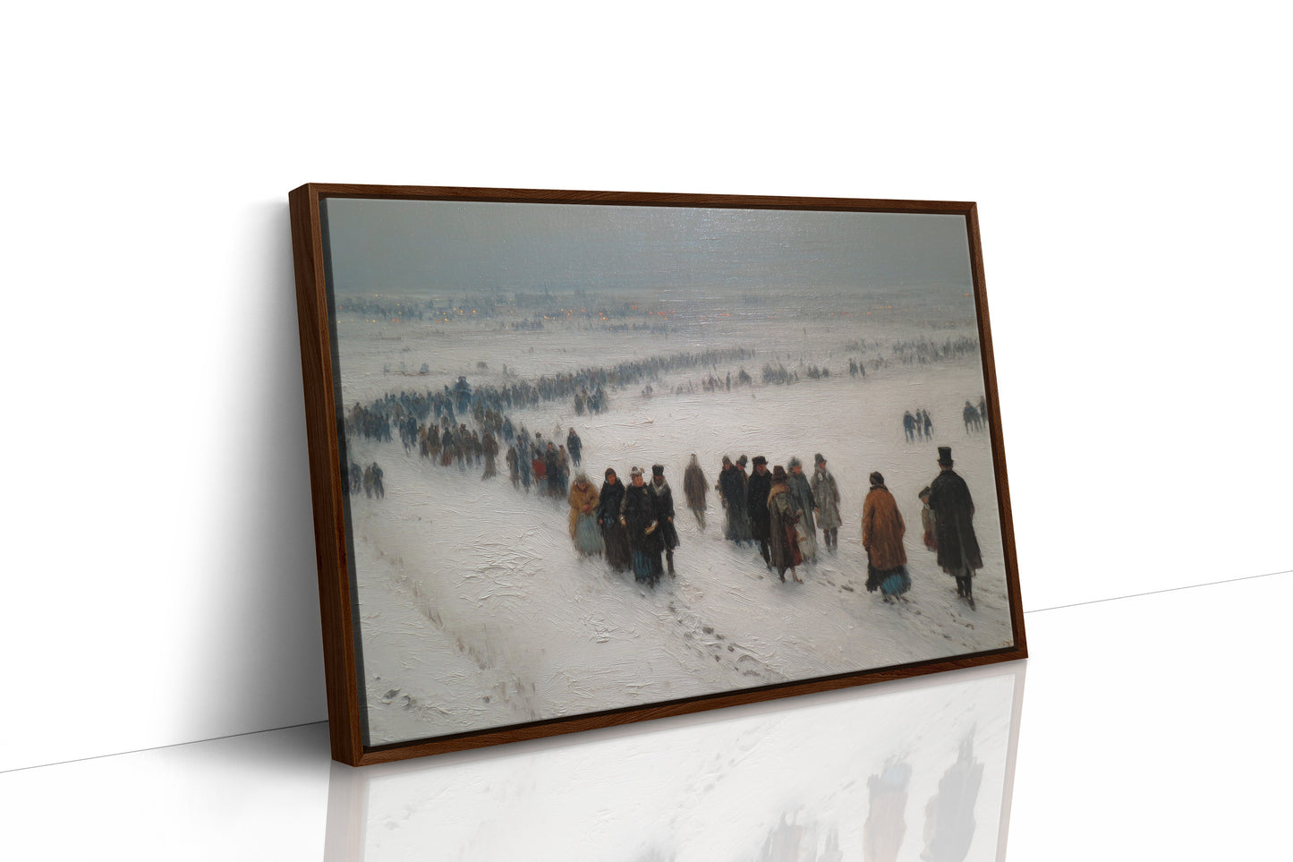 Thousands Gather On Frozen Ground