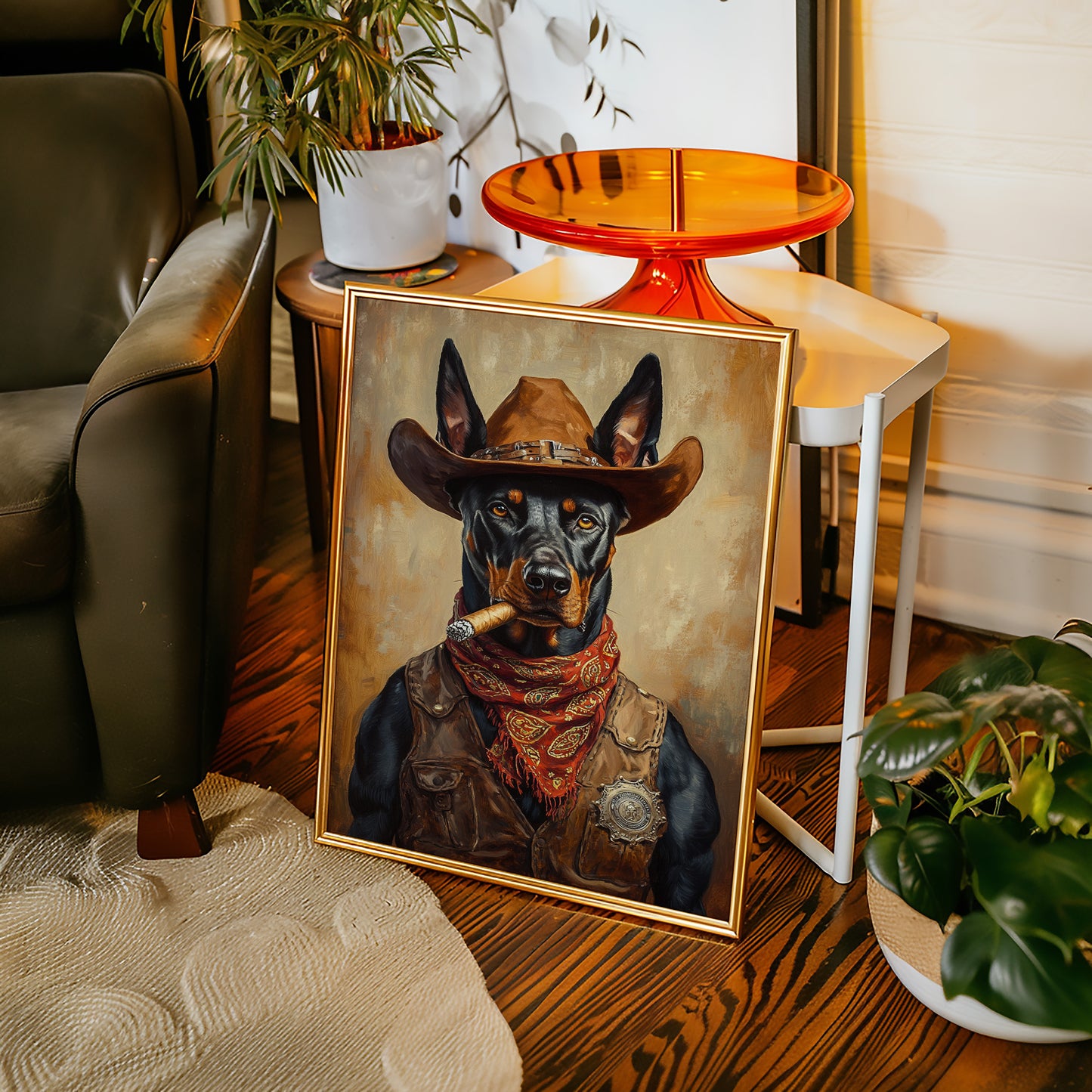 Doberman Marshal with a Steel Gaze