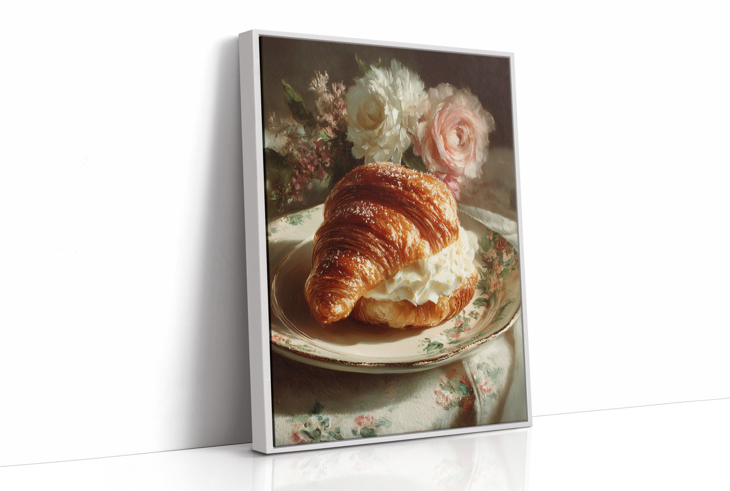 Croissant and Roses
