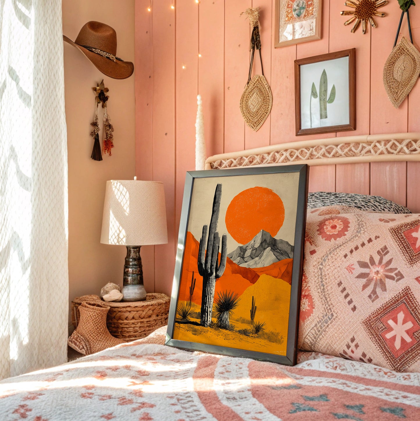Saguaros Greet The Burning Sky
