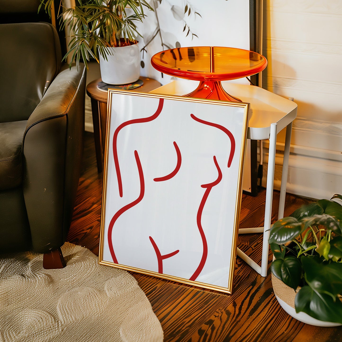 Crimson Lines Dance With Grace