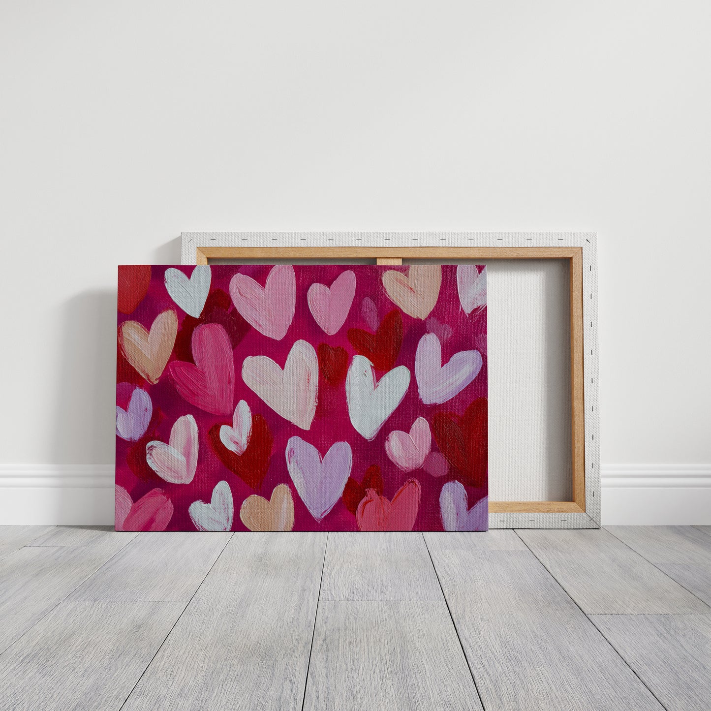 Hearts Dance In Magenta Light