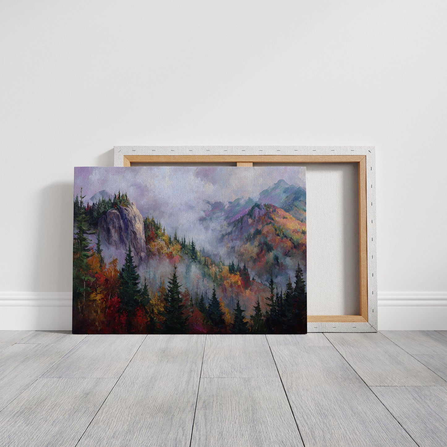 Autumn Mists Crown Mountain Peaks